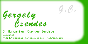 gergely csendes business card